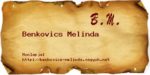 Benkovics Melinda névjegykártya